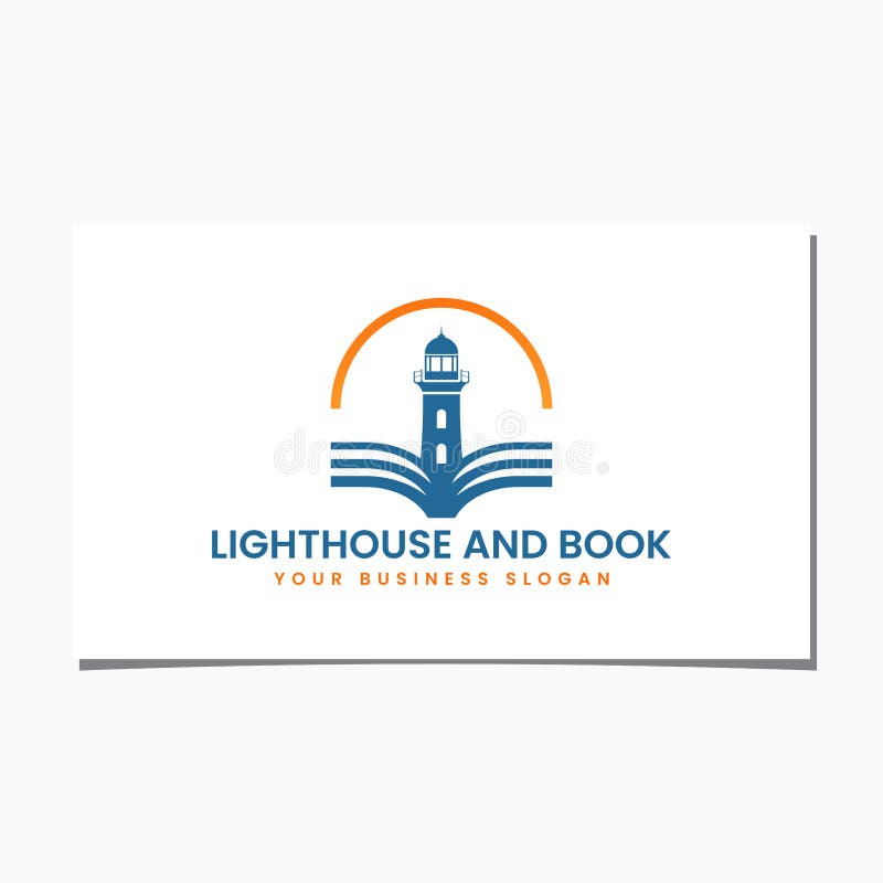 LIGHTHOUSE and BOOK LOGO stock vector. Illustration of editable 243015965