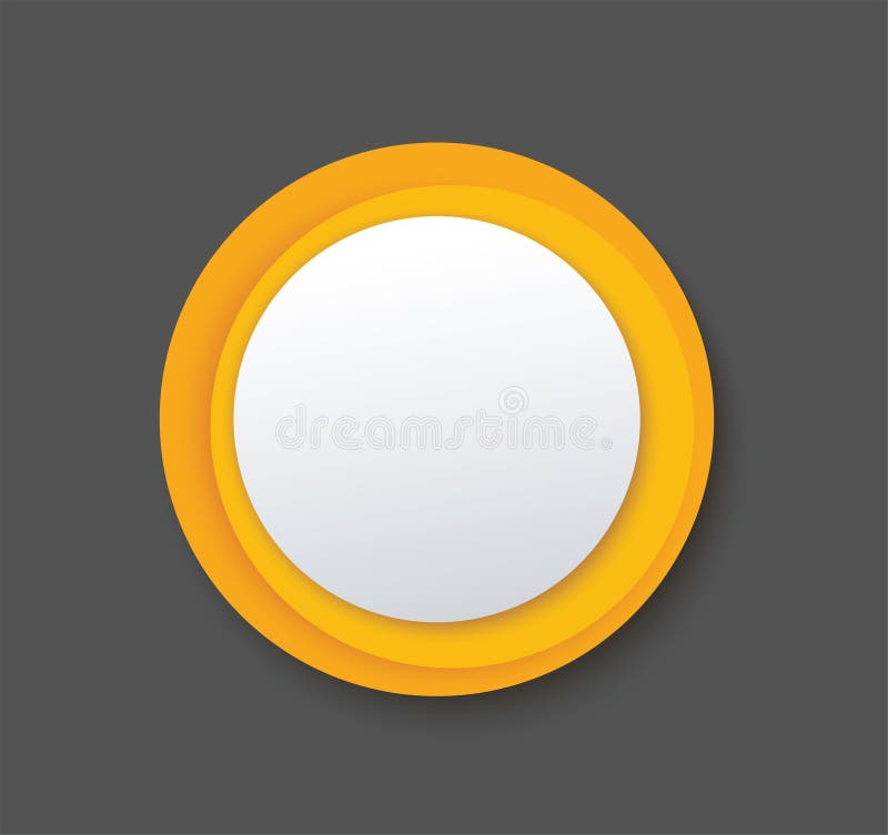 Yellow circles background template vector stock illustration