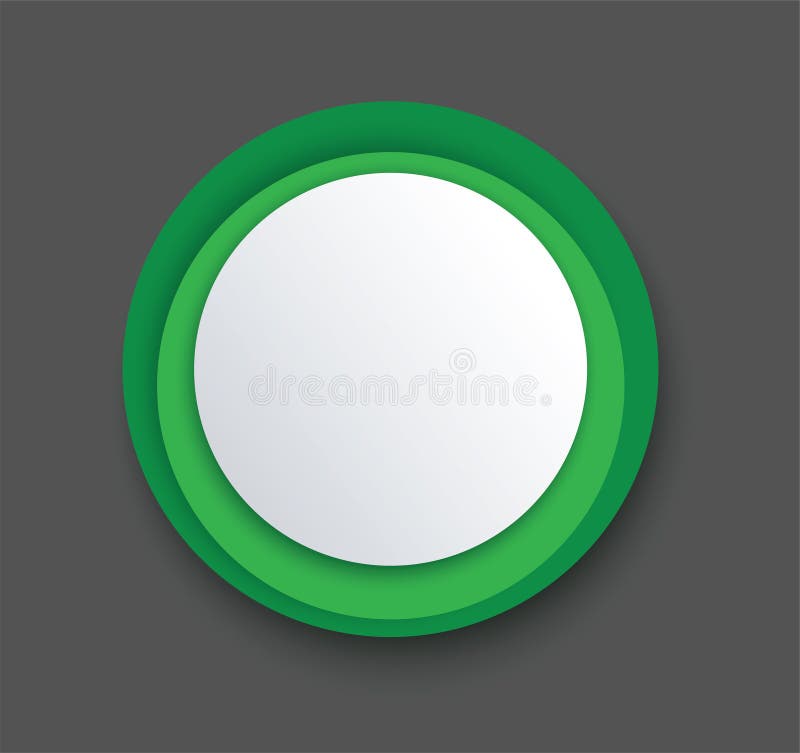 Green circles background template vector stock illustration