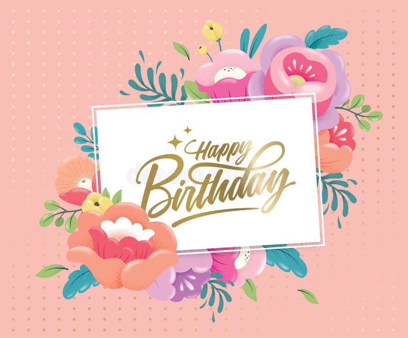 Happy Birthday stock vector. Illustration of greeting - 84208590