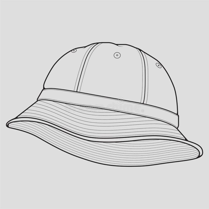 Bucket Hat Template Stock Illustrations – 661 Bucket Hat Template Stock ...