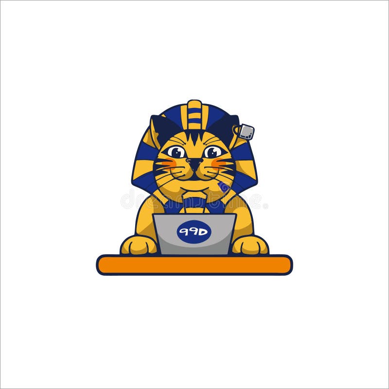 Print egyptian cat design stock vector. Illustration of cartoon 253587778