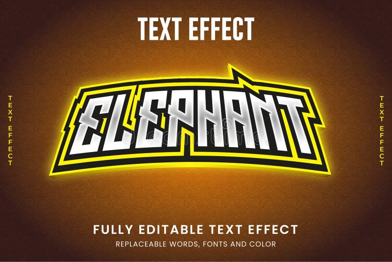 Elephant editable text effect