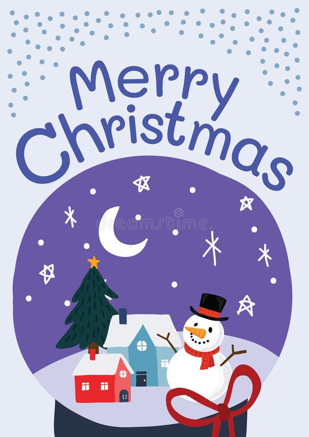 Cute Christmas Card Design Vector Stock Vector Illustration of card, graphic 254894308