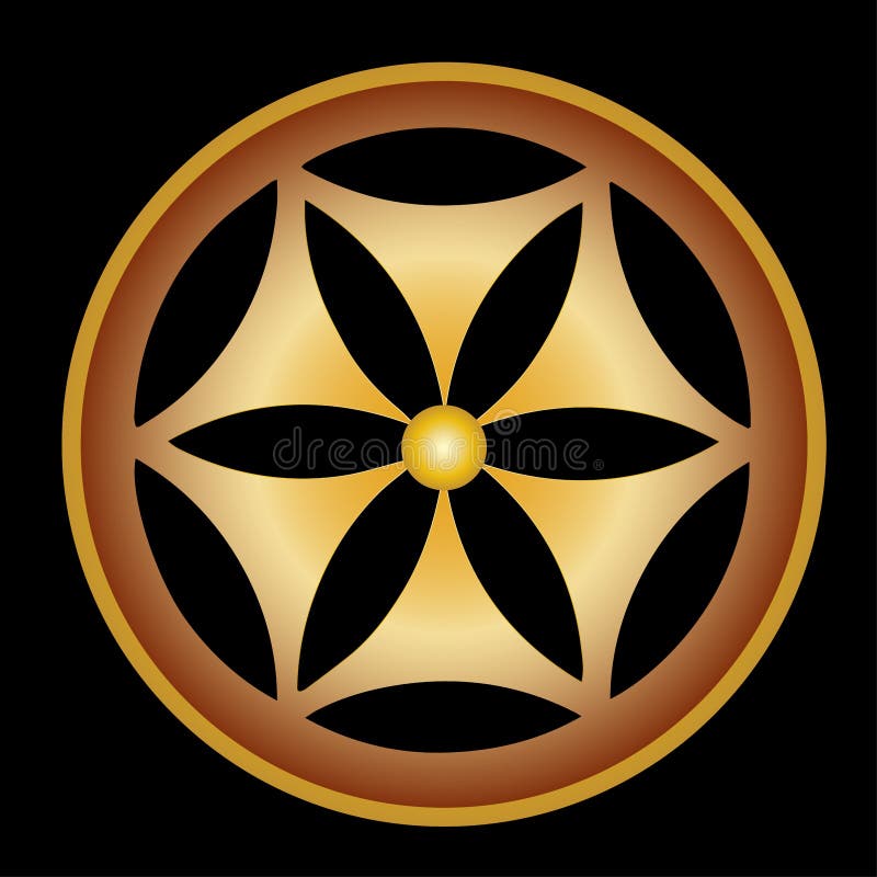 The Seeds of Life, Flower of Life sacred geometry, universal symbol of creation royalty free illustration