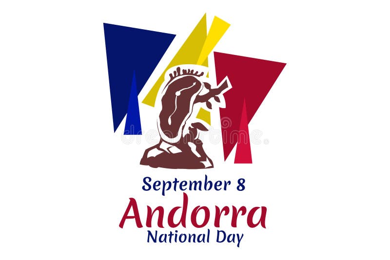 september-8-national-day-of-andorra-vector-illustration-stock-vector
