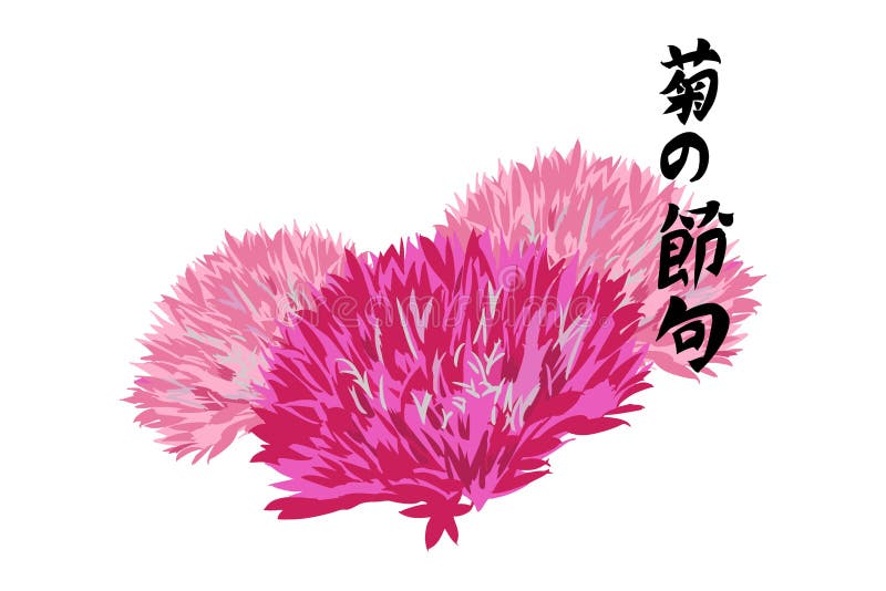 Translation Chrysanthemum Day. Public Holiday in Japan Vector
