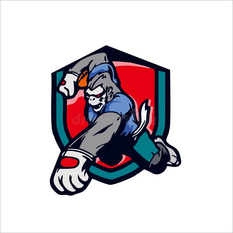 Print king kong mascot stock vector. Illustration of head 256630493