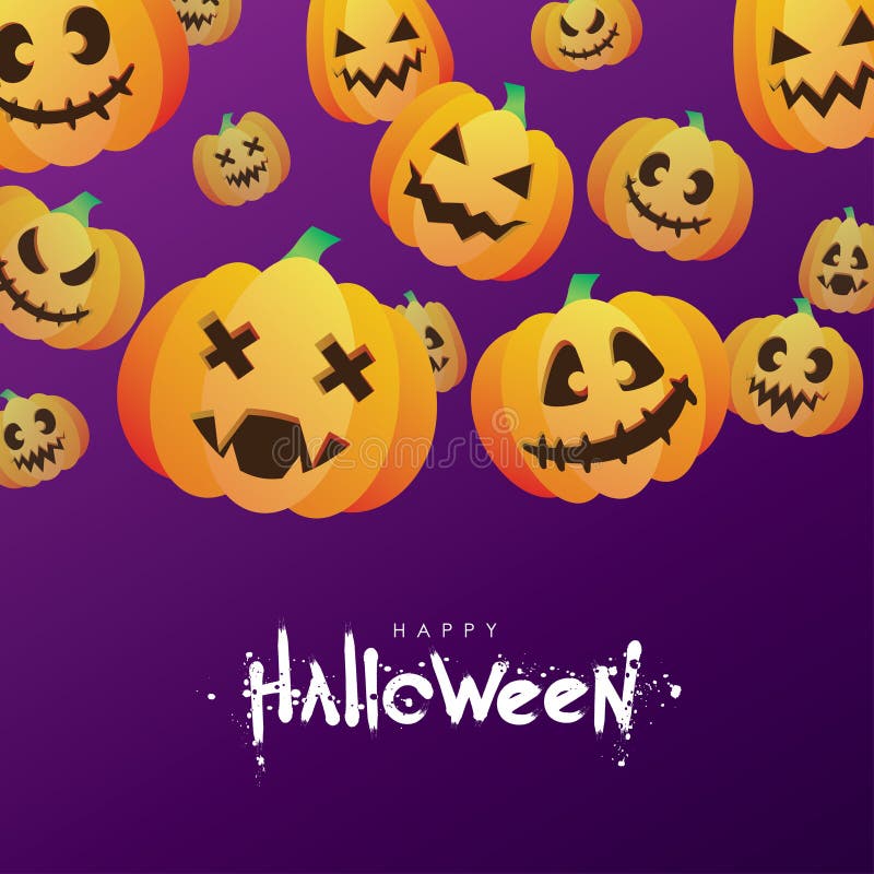 happy-halloween-greeting-with-falling-pumpkin-faces-vector-illustration