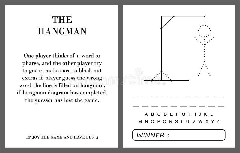 Hangman game template, Packs