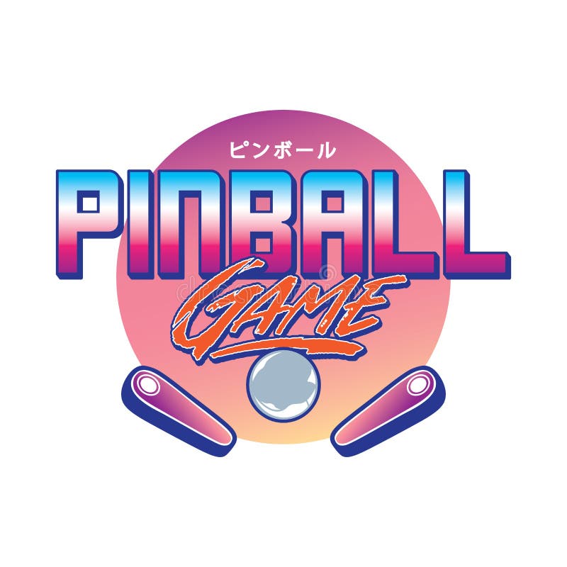 Pinball Game Arcade Vintage Retro Badge Emblem Hipster Logo Vector Icon Illustration. Pinball