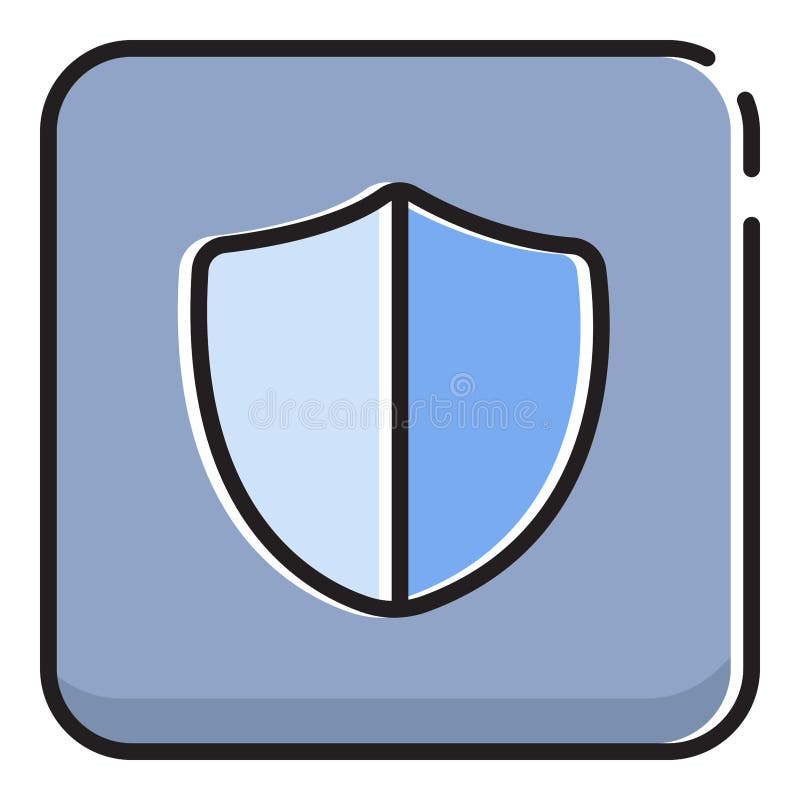 Cartoon shield vector illustration
