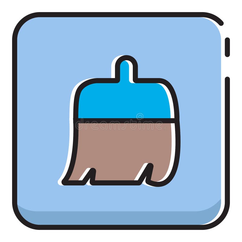 Cartoon paint brush vector illustration