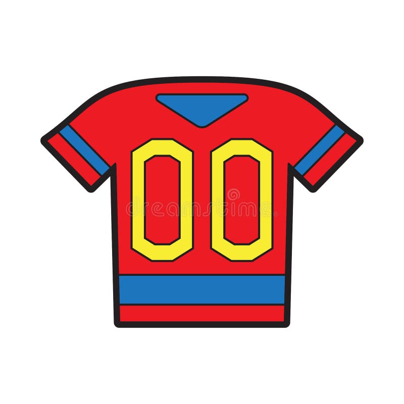 Cartoon American Football Jersey Stock Vector Illustration of vector