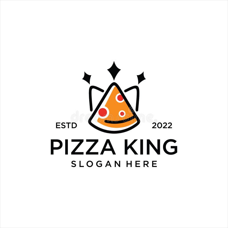 Logo design pizza king. stock illustration. Illustration of pizzeria - 260883478