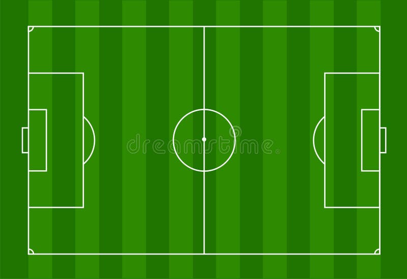 Soccer Field. Sport Football Pitch. Football Empty Stadium. Football