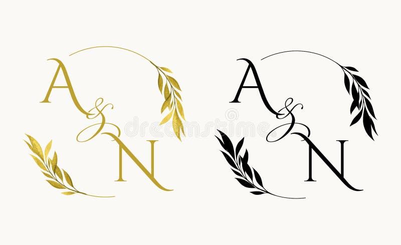 Wedding Logo Monogram, MN Initials