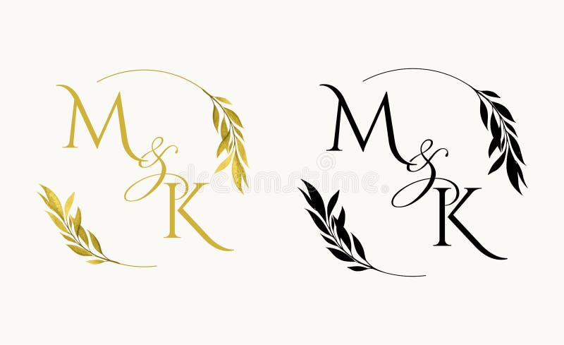 M&K Wedding Logo  Wedding logo monogram, Wedding logos, Wedding logo design