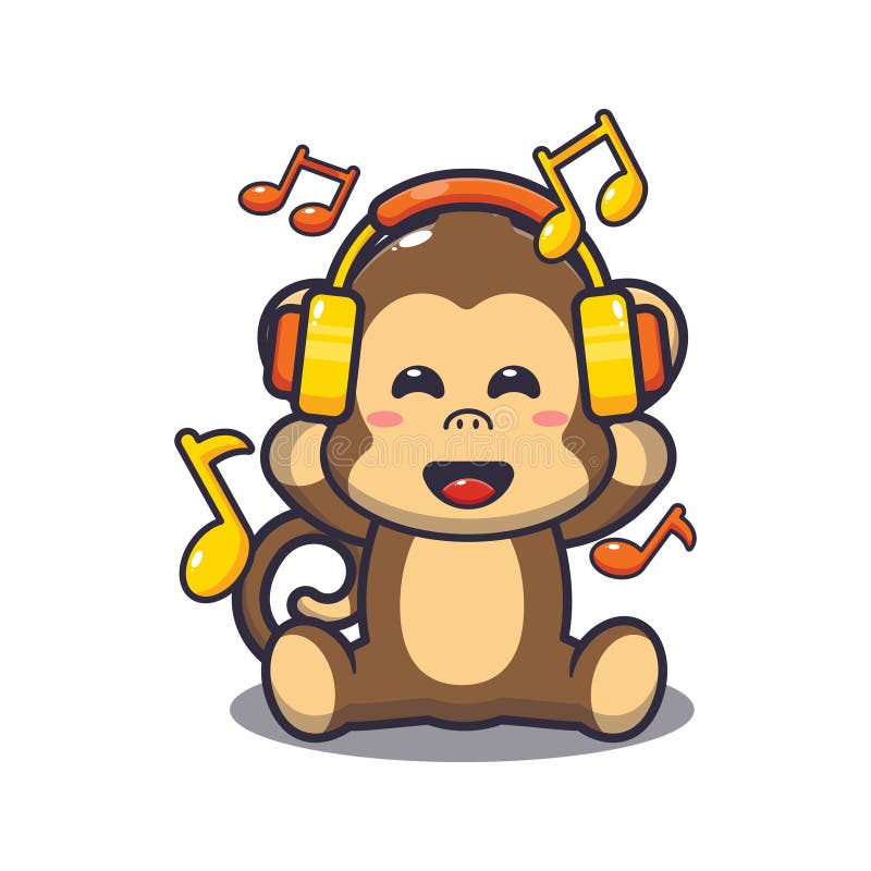 Monkey With Headphones Images – Browse 3,989 Stock Photos, Vectors, and  Video