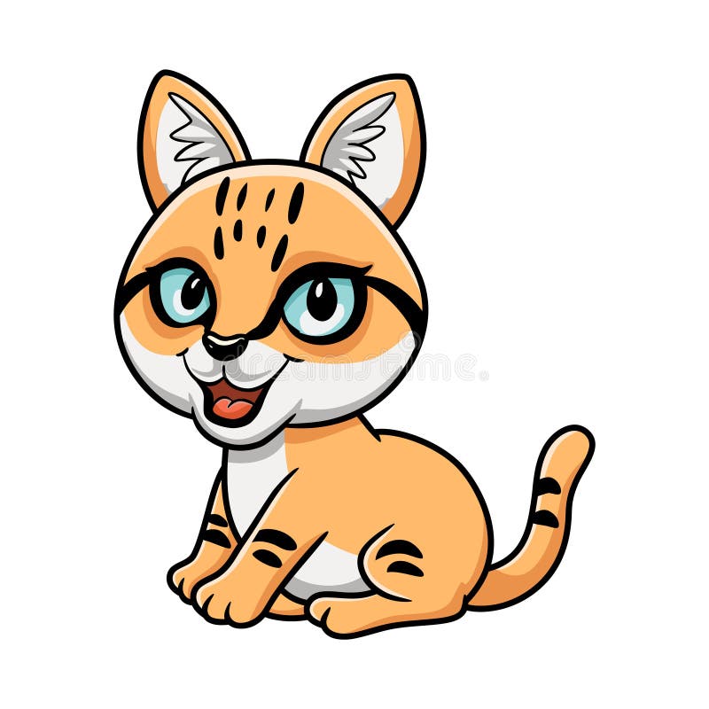 Cute Sand Cat Cartoon Sitting Stock Vector - Illustration of child ...