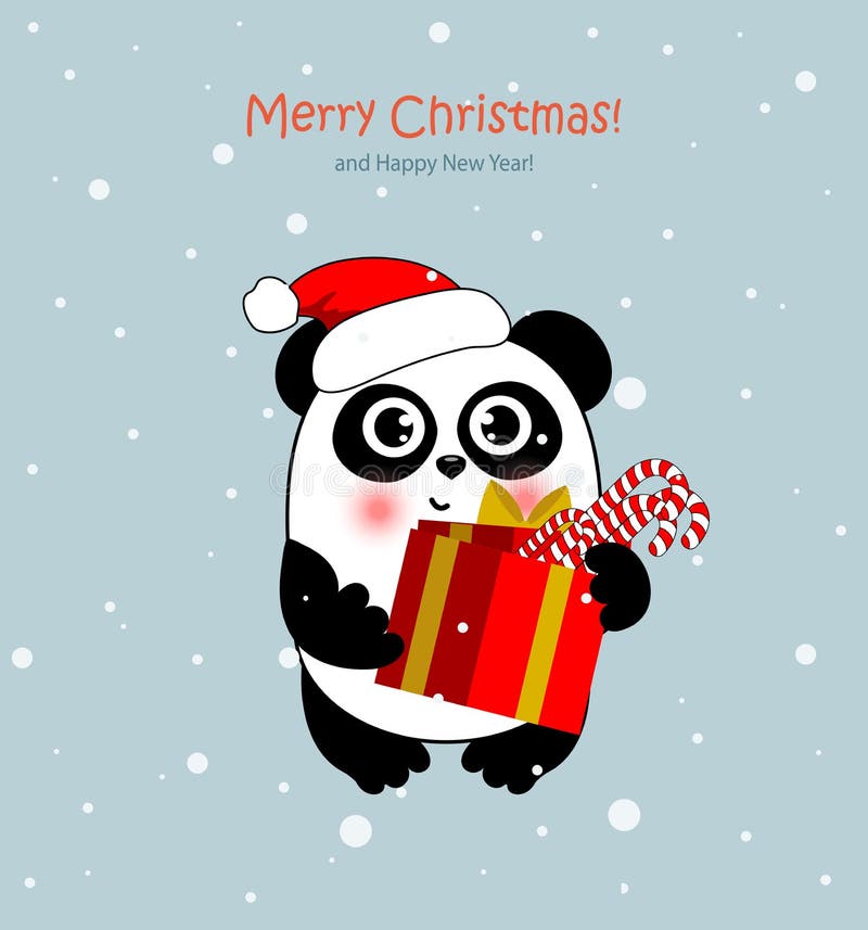 christmas-panda-in-santa-hat-with-present-and-candies-funny-animal