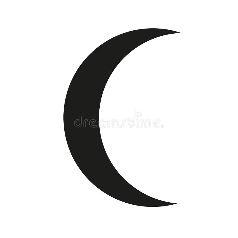Moon - Shape in black stock illustration. Illustration of size - 265012171