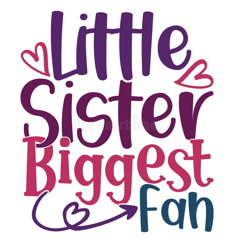 Little Sister Biggest Fan, Sport Life Sister Gift Tee Shirt Stock
