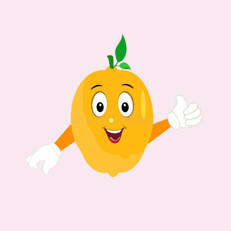 Lemon Character Design. Vector Illustration Flat Lemon Cute Character ...