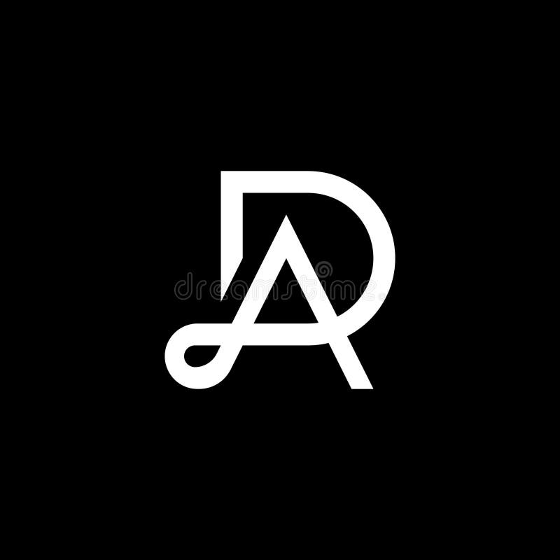 DA D A Creative Modern Black Letters Logo Design with Brush Swoosh.  Download a Free Preview or High Quality Ad… | Letter logo design, Lettering  design, Black letter