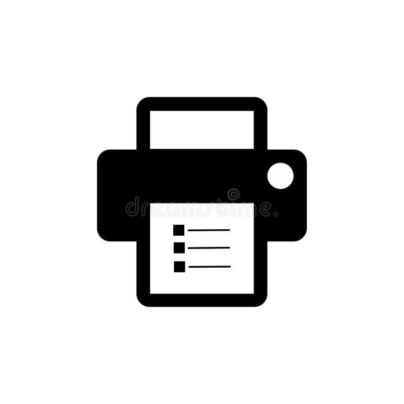 Printer Icon Vector, Flat Illustration of Home Printer Vector Icon for