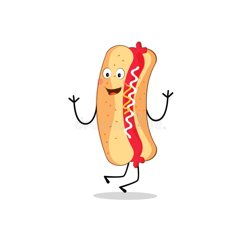 Hot Dog Cartoon Mascot Character Posters Menus Brochures Web And hot-dog-cartoon-mascot-character-posters-menus-brochures-web-and