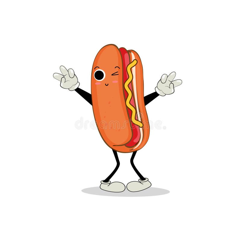 Hot Dog Cartoon Mascot Character Posters Menus Brochures Web And hot-dog-cartoon-mascot-character-posters-menus-brochures-web-and