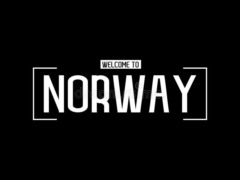 To Norway Country Name Stylish Text Typography Stock