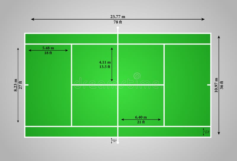 Tennis Court Dimensions Stock Illustrations 92 Tennis Court Dimensions Stock Illustrations
