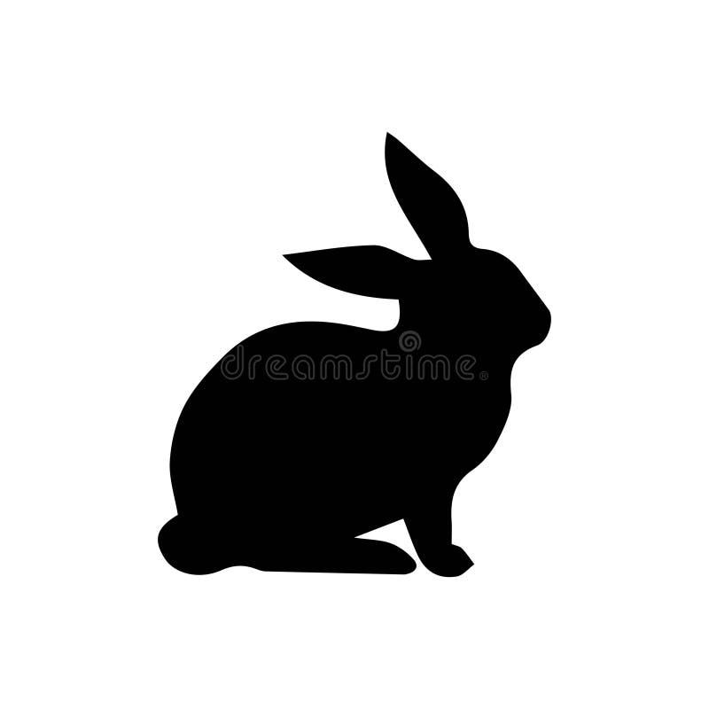 Rabbit Icon, Easter Bunny Animal Symbol. Linear Style Sign for Mobile Concept Stock Vector