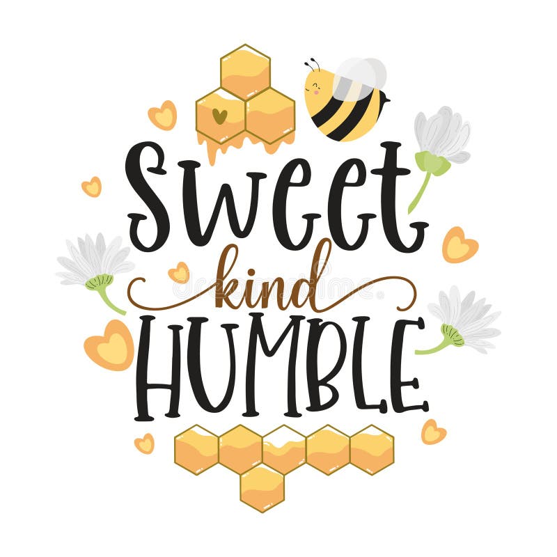 Motivational Inspirational Quotes Design with Bees Illustration. Honey Bee Quotes Illustration