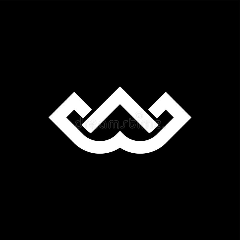 Letter AW WA Monogram Logo