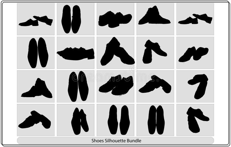 Men Shoe Silhouette,Men Shoe Vector Bundle,Men Shoe Illustration,young