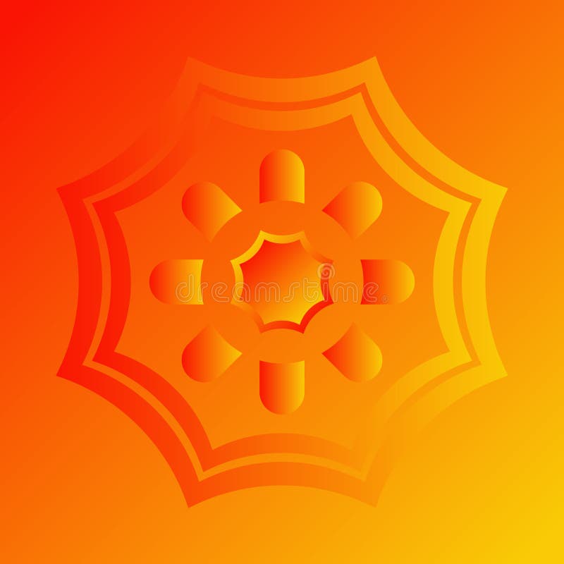 Abstract orange floral bright color background design
