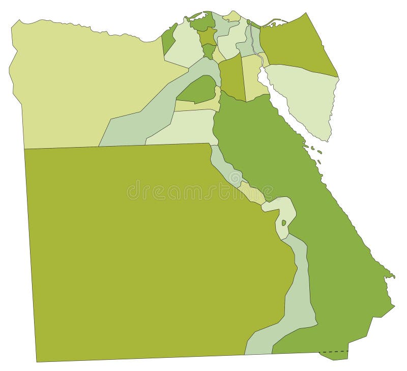Detailed Editable Political Map with Separated Layers. Egypt Stock