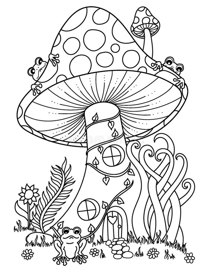 Mushroom Coloring Stock Illustrations – 4,110 Mushroom Coloring Stock ...