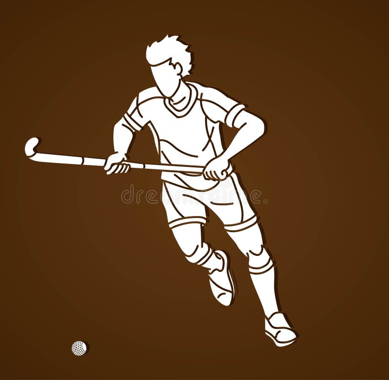 Field Hockey Player Cartoon Stock Illustrations 820 Field Hockey