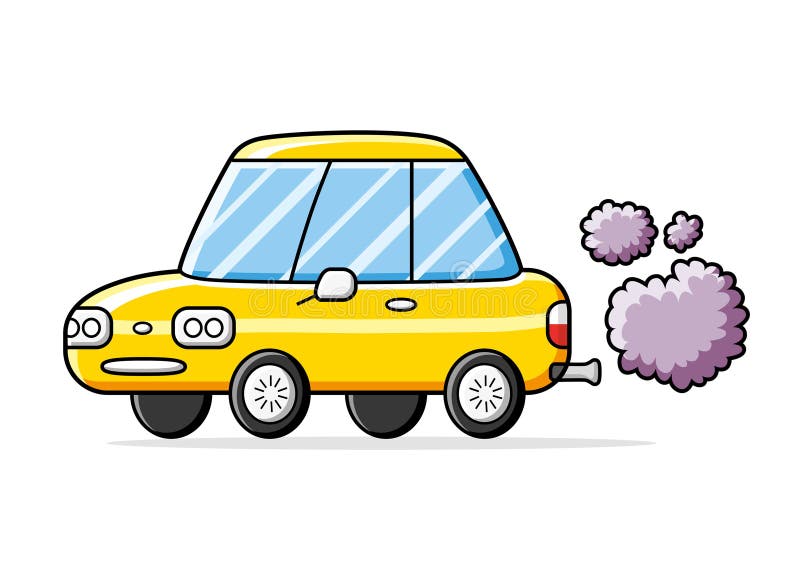 Car Smoke Fumes Air Pollution Stock Vector - Illustration of cartoon ...