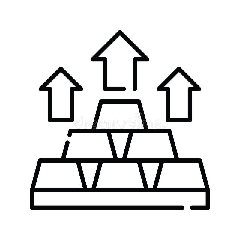 Price Increase Vector Outline Icon Style Illustration. EPS 10 File ...