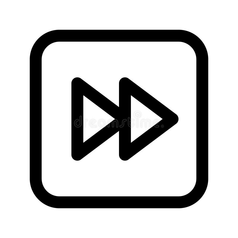 Forward Music Flat Style Icon Stock Vector Illustration of white