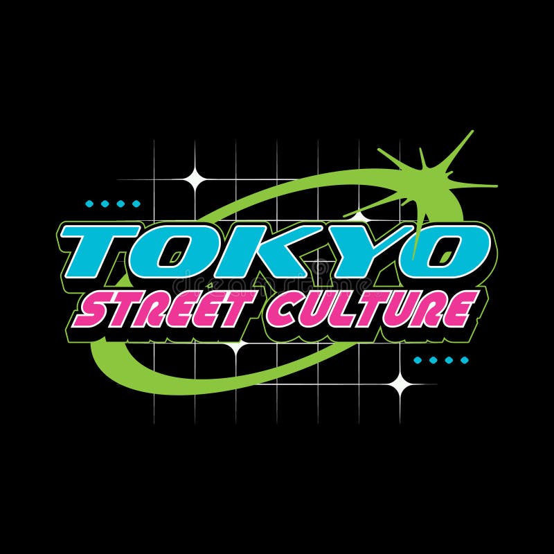 Tokyo City Streetwear Japan Vintage Stock Illustration - Illustration