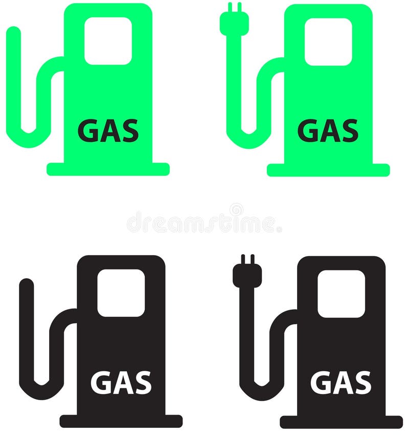Gas Charger Station, Ev Charger Station Stock Vector Illustration of