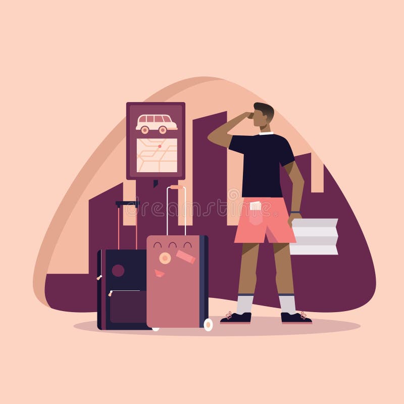 Vector Illustration Artful Exploration Travel Site Design Stock Vector