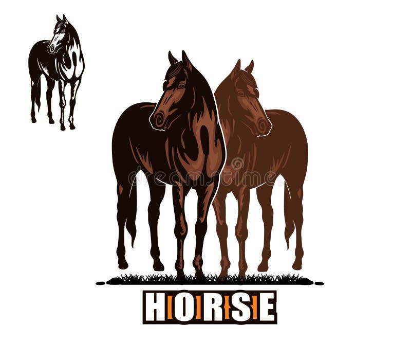 HORSE BREEDER FARM LOGO, stock illustration. Illustration of horse