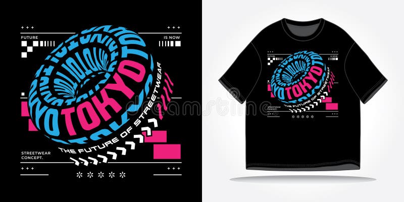 Tokyo Japan Streetwear Tshirt Slogan Typography Y2k, Futuristic, Future ...